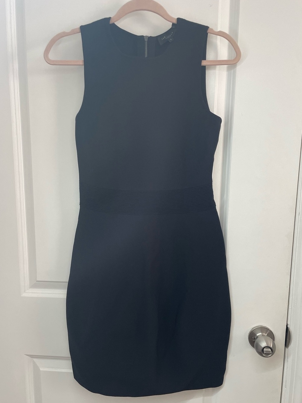Ted Baker Black Sleeveless Mini Sheath Dress